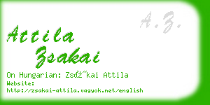 attila zsakai business card